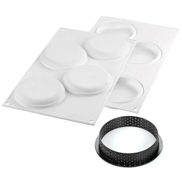 KIT TARTE RING ROUND D100 MM Набір форм для тартів ROUND d 10 cм KIT TARTE RING ROUND D100 MM фото