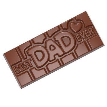 12017 CW Форма для шоколада поликарбонатная "Best dad ever" 118х50 мм h 8 мм, 1х4 шт./45 г 12017 CW фото