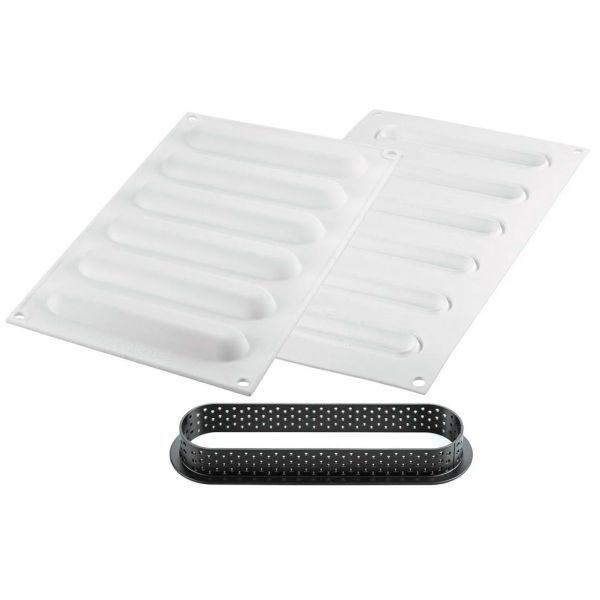 KIT TARTE RING OBLONG 146x34 MM Набір форм для тартів OBLONG KIT TARTE RING OBLONG 146x34 MM фото