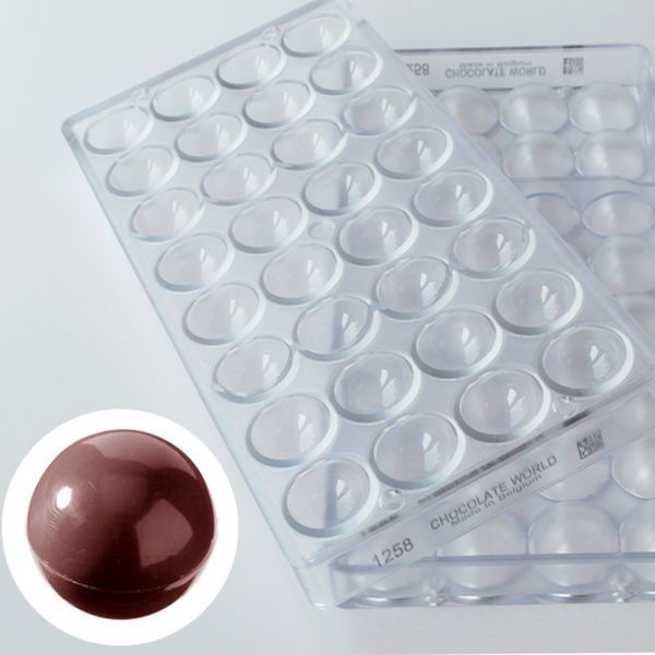 1258 CW Форма для шоколада поликарбонатная Сфера 2х6 г 1258 CW фото