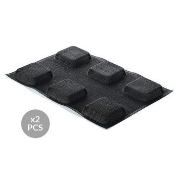 AIR PLUS 19 SQUARE Набор силиконовых форм для выпечки 2 шт с перфорацией КВАДРАТ 8,5х8,5х2 см AIR PLUS 19 SQUARE фото