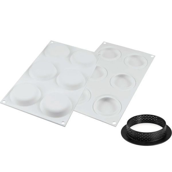 KIT TARTE RING ROUND D80 MM Набір форм для тартів ROUND d 8 см KIT TARTE RING ROUND D80 MM фото